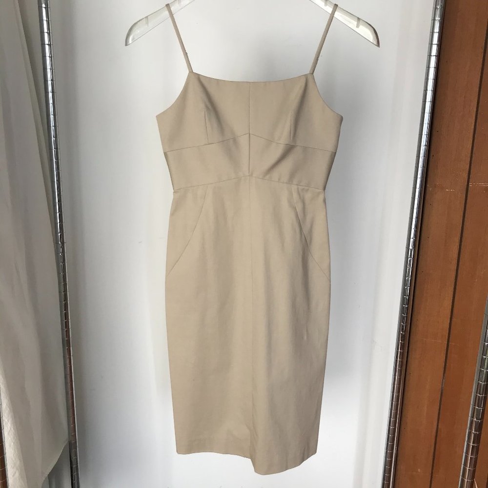 CHARLES NOLAN 90s Sleeveless Dress Khaki Size 2